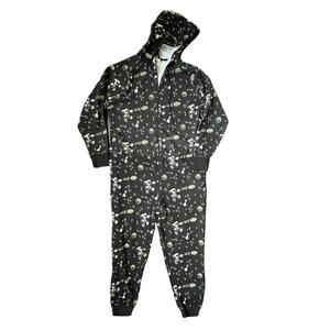 Fabletics Men’s One piece in Black and Green w/ Hood - L